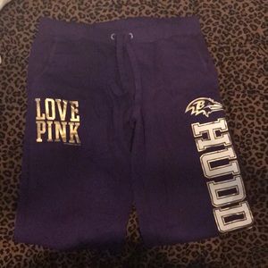 Pink sweat pants